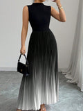Spring Lightweight Elegant Round Neck Sleeveless Dress
