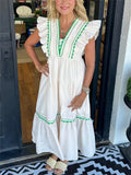 Creative Pretty Lace Patchwork Ruffled Large Dress