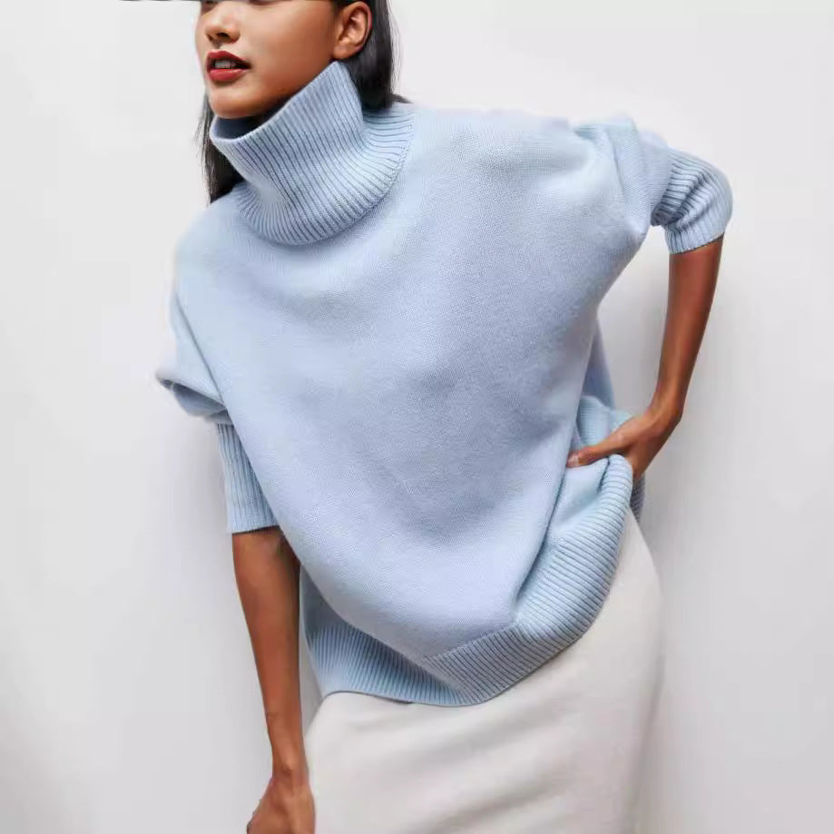 Women's Solid Color Turtleneck Loose Classic Price Women's Sweater