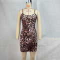 Women's Print Sexy Strapless Suspenders Female Backless Dress