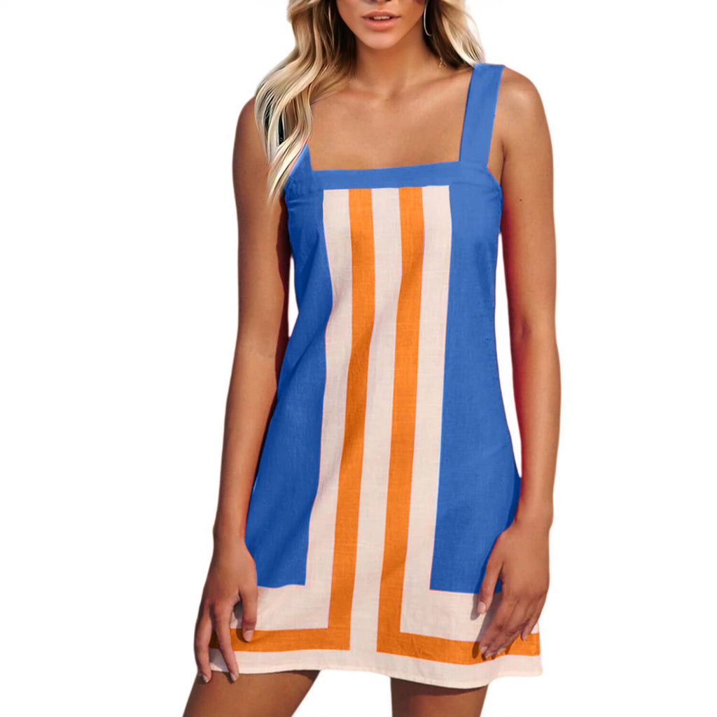 Summer Casual Seaside Vacation Style Suspender Skirts
