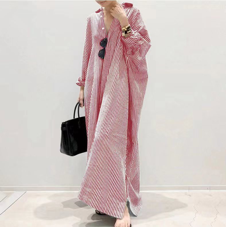 Lapel Collar Striped Temperament Commute Long Sleeve Cardigans