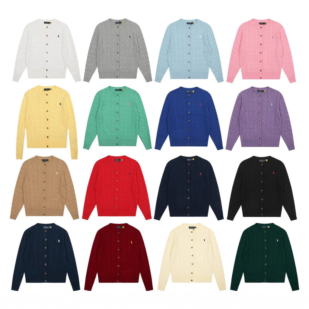Women's & Men's Ruff Round Neck Solid Color Pony Women's Sweater