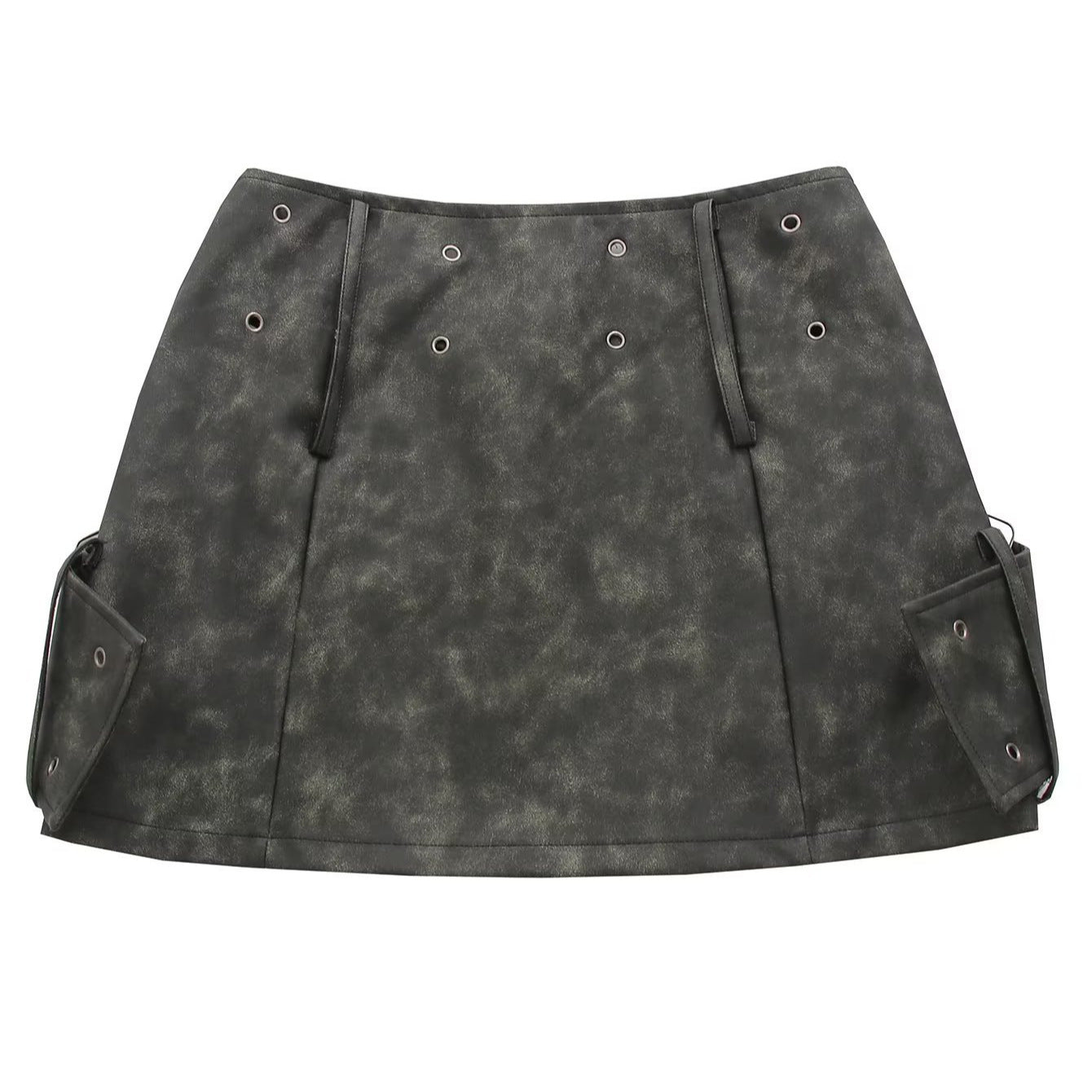 Autumn Unique Cross Belt Design Middle V-shaped Skirt