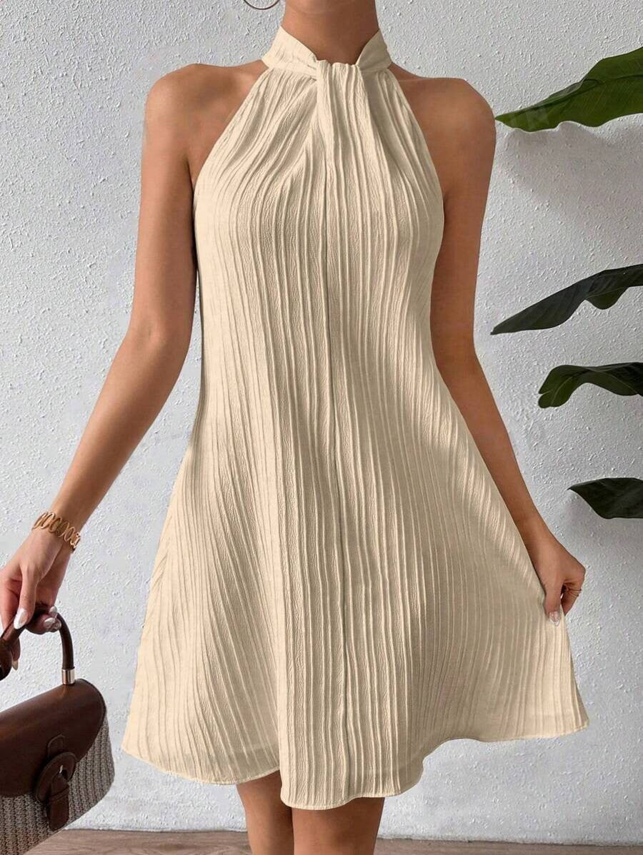 Cool Casual Women's Halter Pleated Cross Skirts