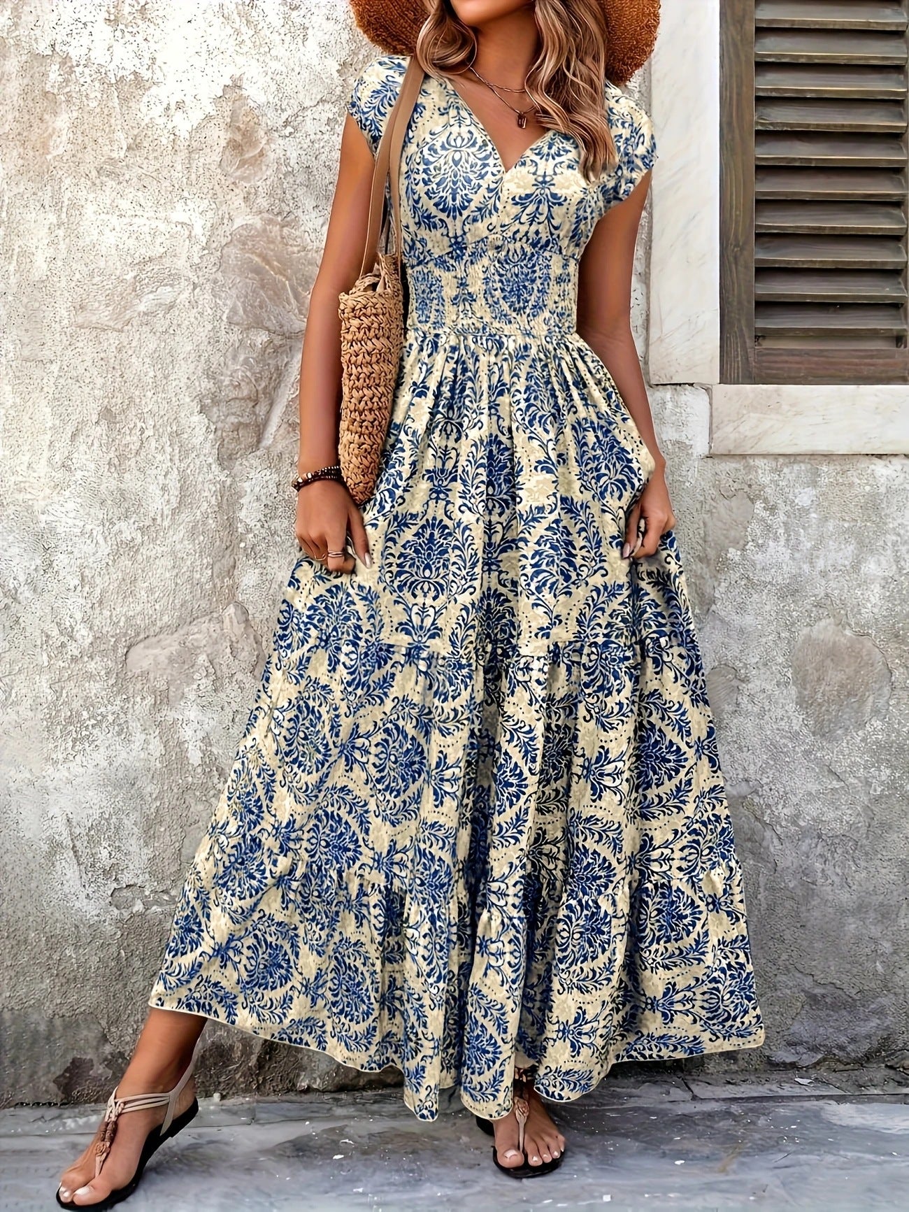 Pretty Classic Trendy Graceful Printed Long Dress