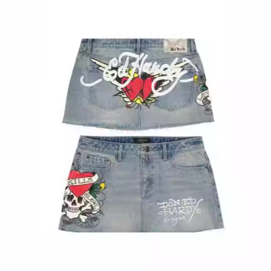 Women's American Hot Denim High Waist Slimming Skirt
