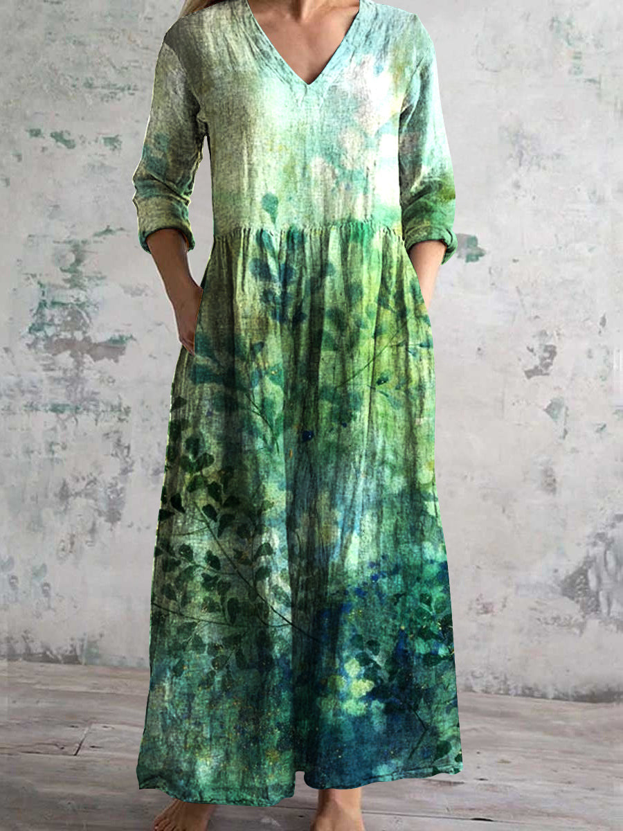 Women's Printed Summer City Casual Loose Dress