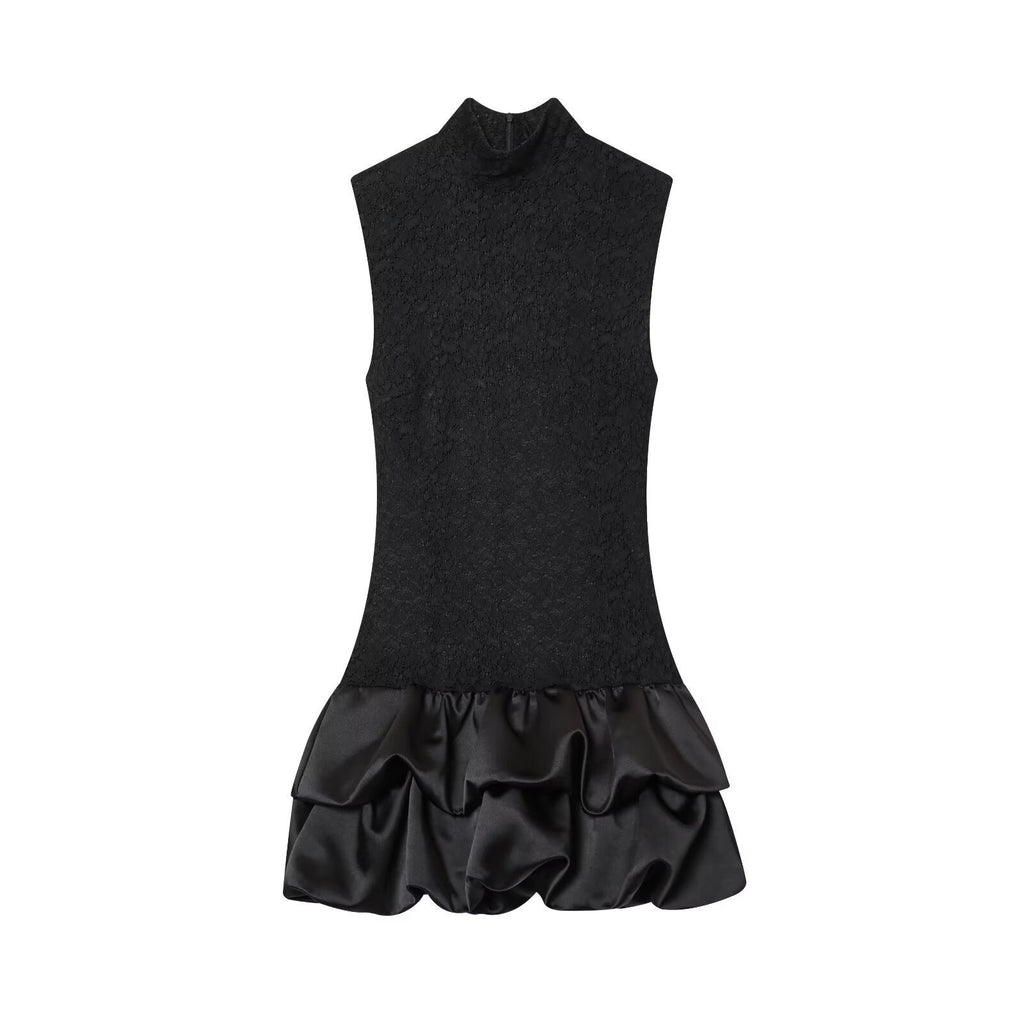 Glamorous Women's Fashion Stitching Lace Puff Skirts