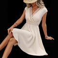 Women's French Style Retro Summer Lace Sleeveless Dress