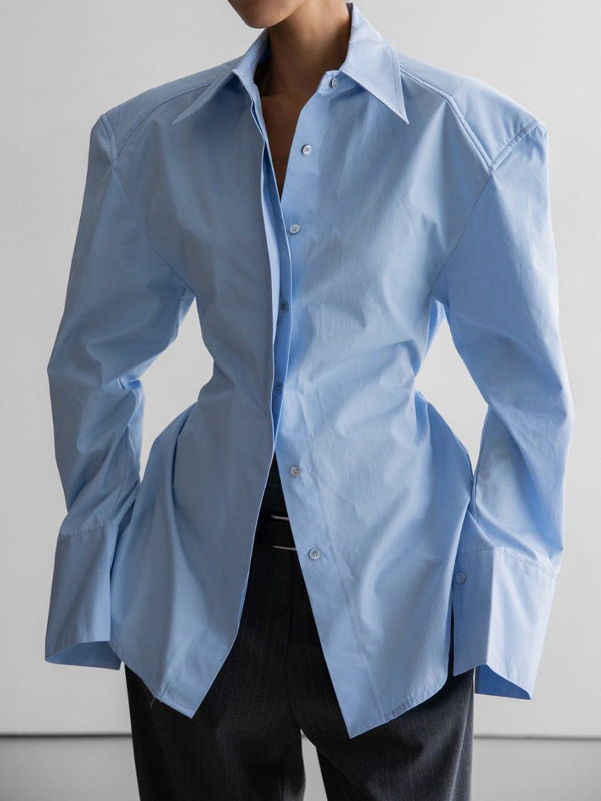 Women's Spring Long-sleeved Shirt Commuter Office Professional Lady Blouse