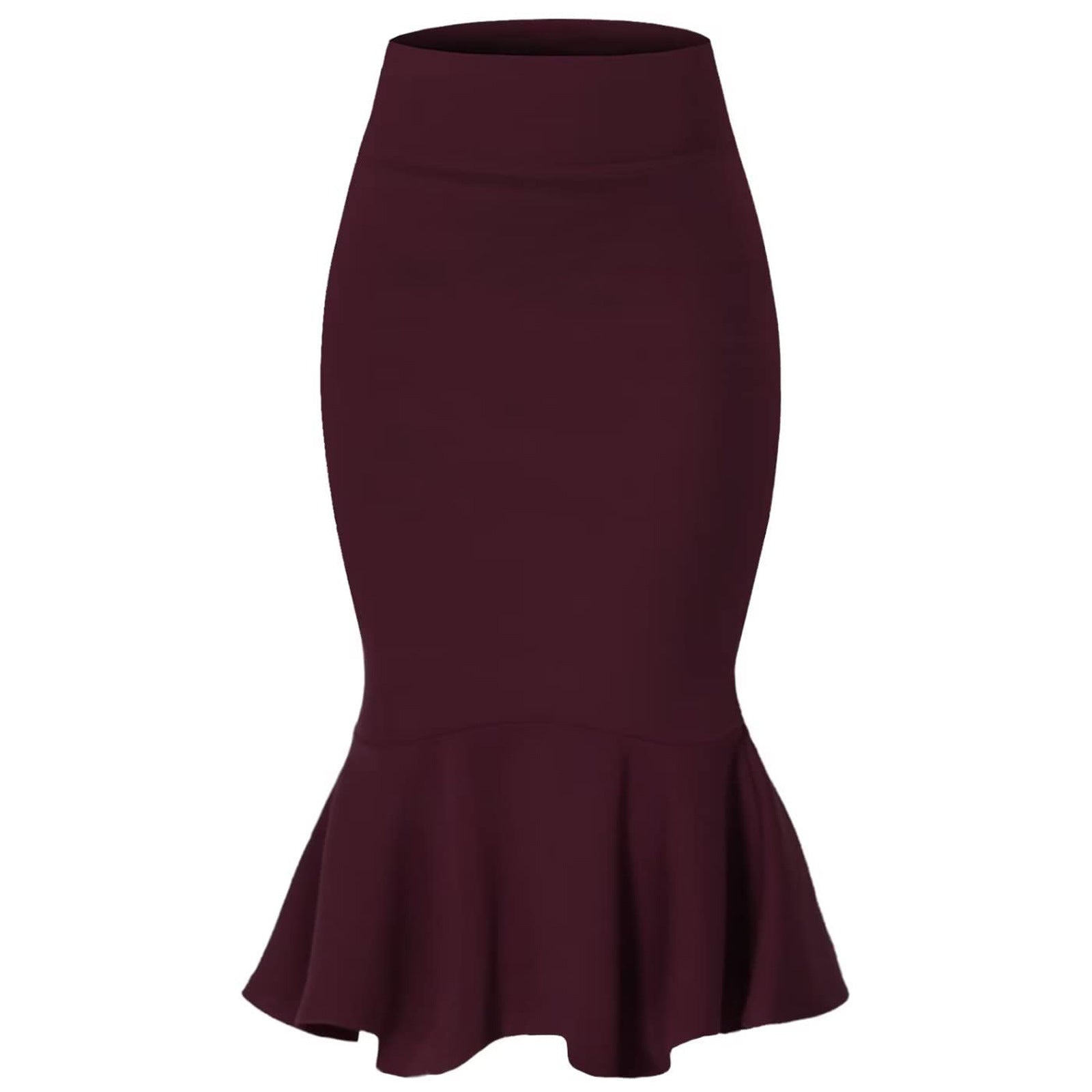 Women's Elegant High Waist Slim Fit Dress Black Skirt