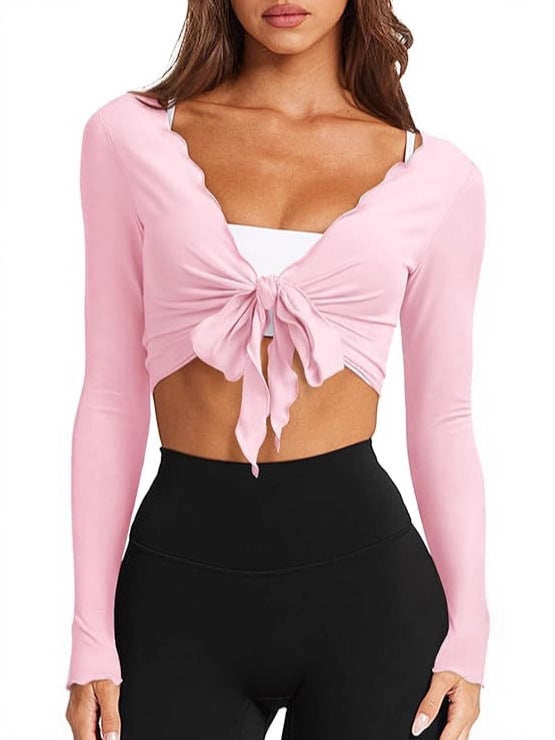 Women's Slim Fit Knot Fashion Long Sleeve Knitwear