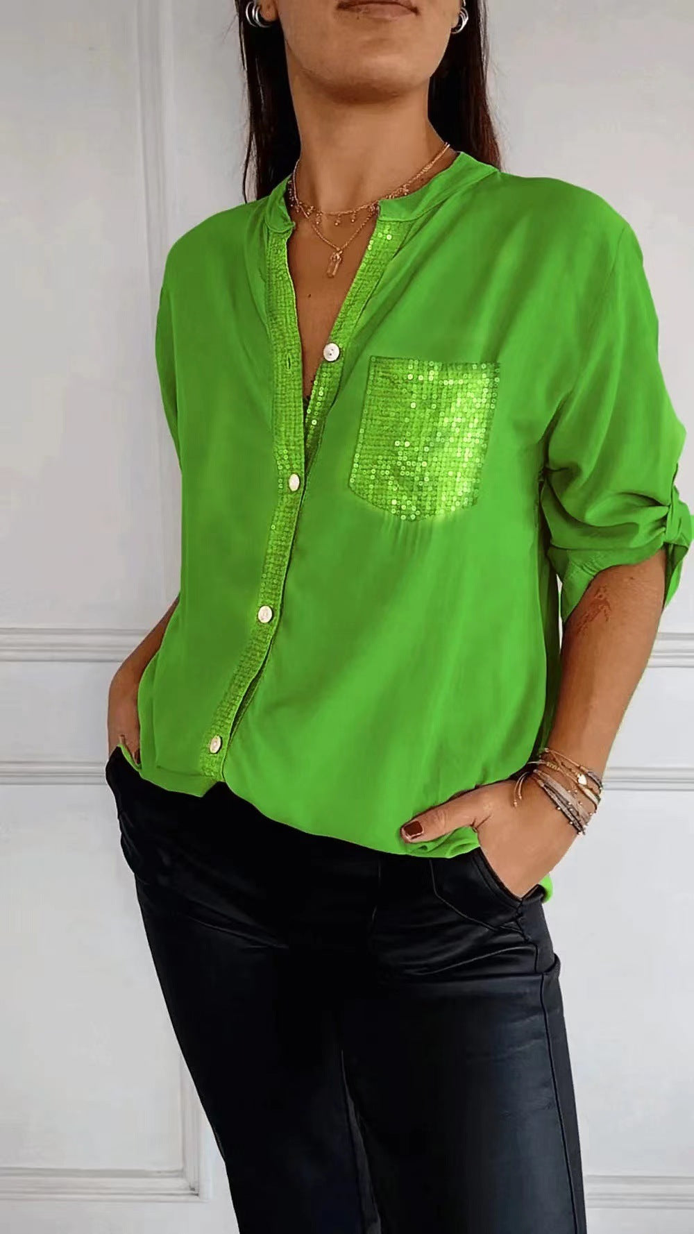 Pretty Classic Trendy Commute Style Shirt Blouse