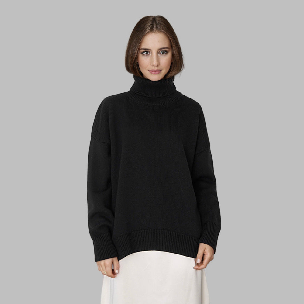 Women's Solid Color Turtleneck Loose Classic Price Women's Sweater
