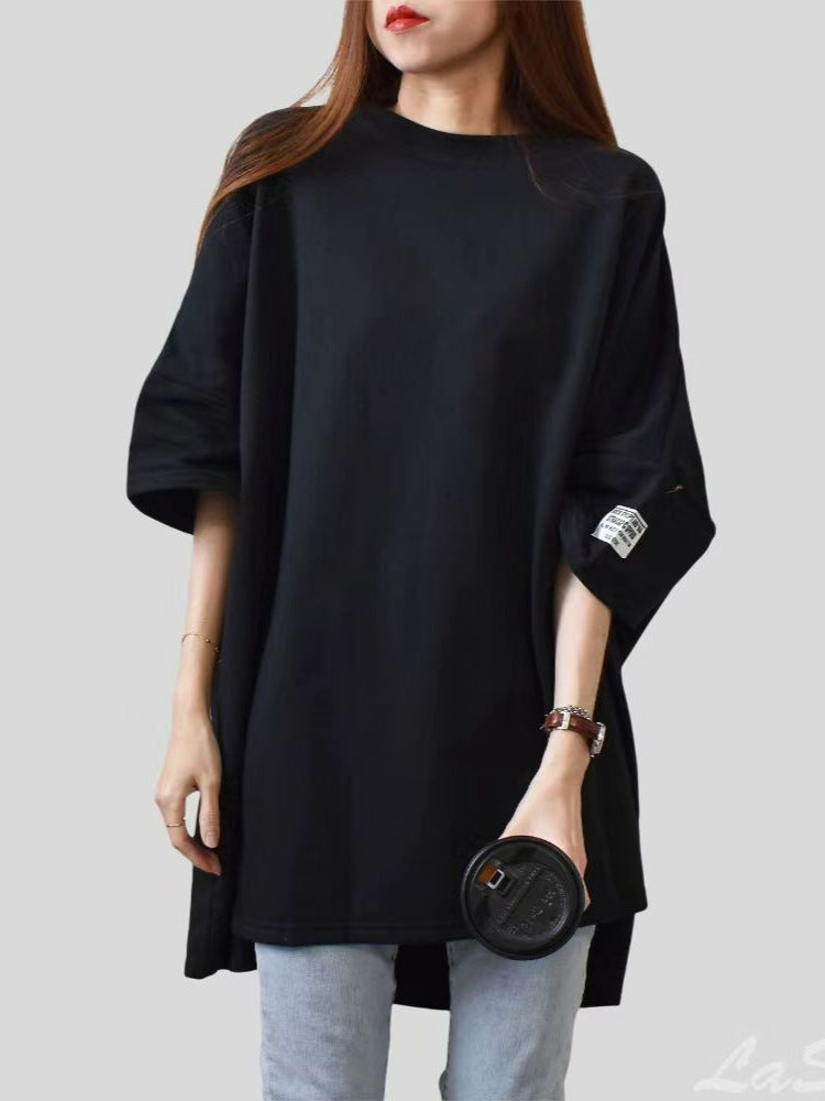 Women's Loose Mid-length Casual Fashion Round Neck Half Women's T-shirt