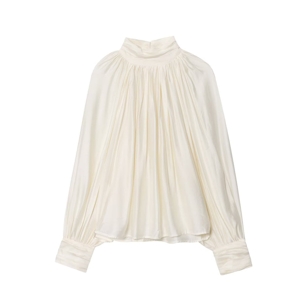 Women's Trendy Classic Style Fashion Leisure Commute High-grade Drape Pleated Clothing