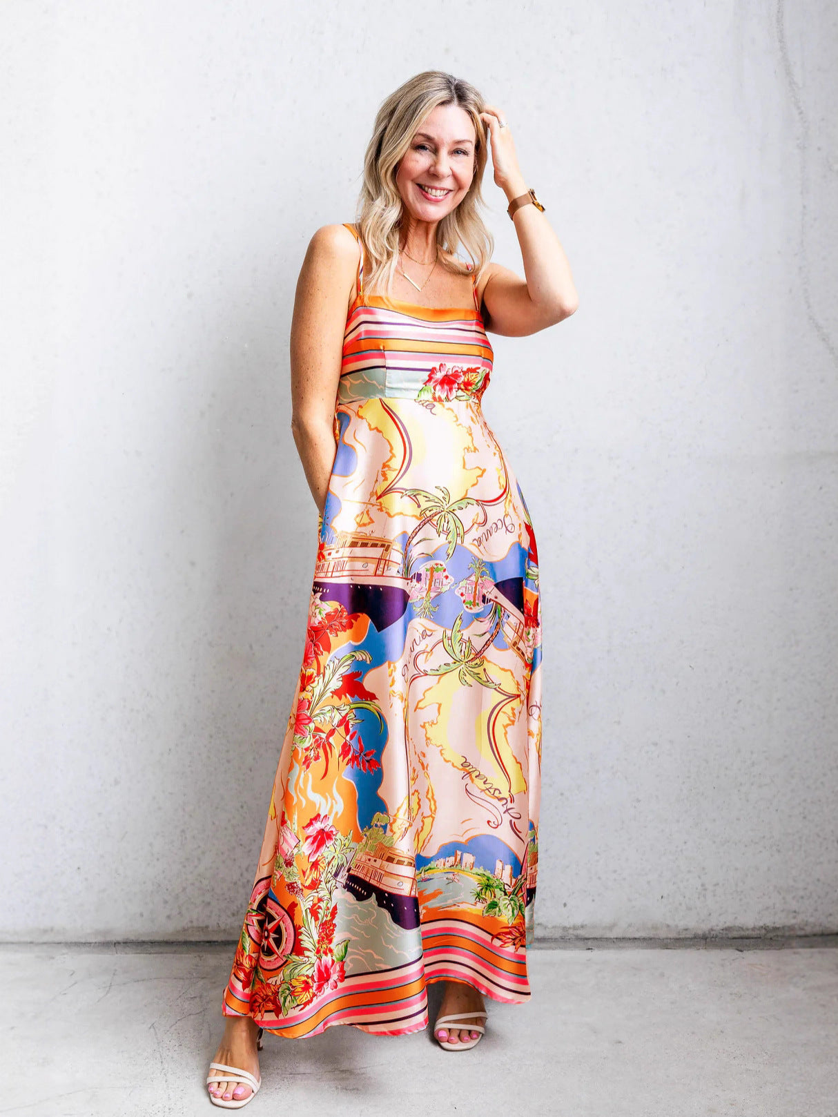 Women's Summer High Waist Print Vacation Style Clothing