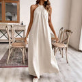 Summer Solid Color Loose Fashion Halter Dress