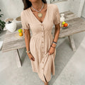 Summer Casual Seaside Vacation Sleeve Solid Shorts