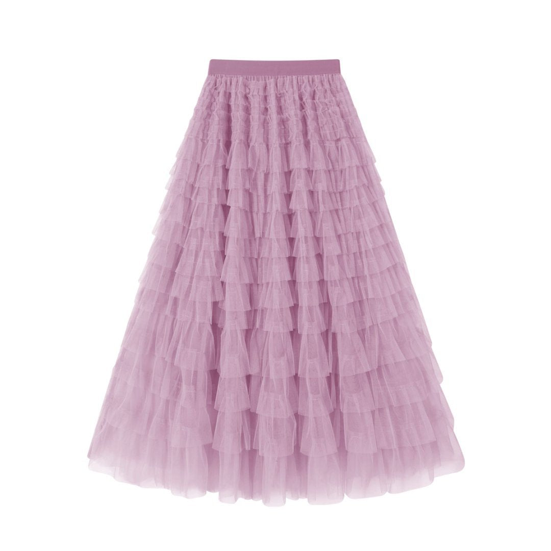 Women's Strictly Selected Summer Fashion Mesh Tiered Skirt
