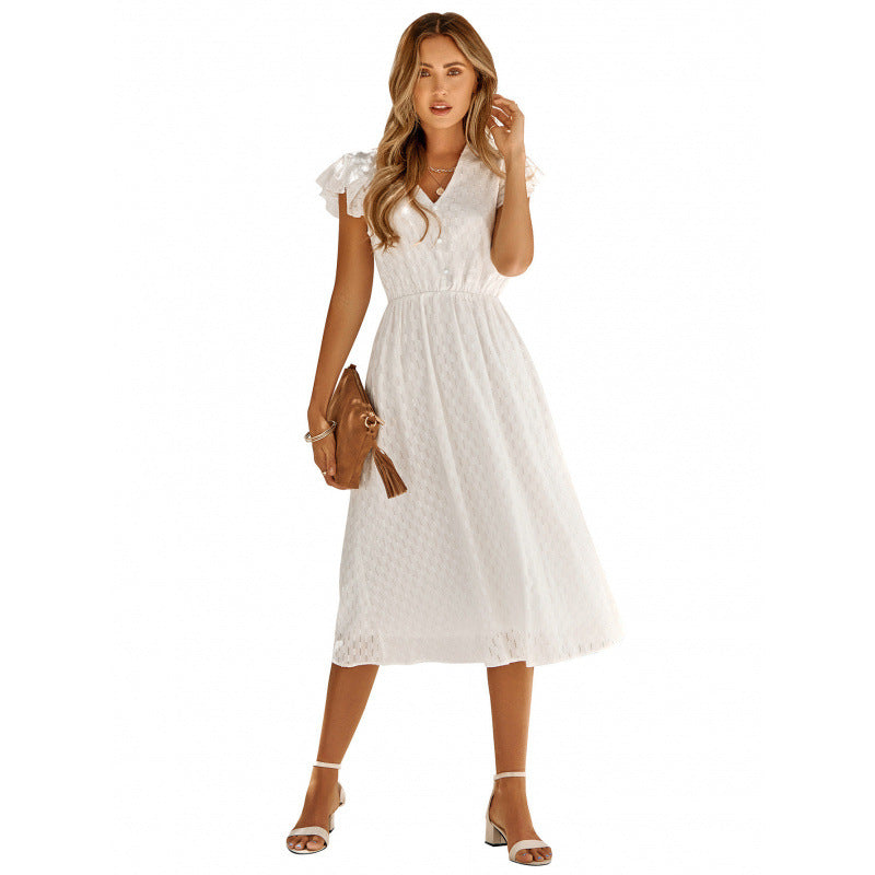Women's Summer Casual Solid Color Fresh Dress