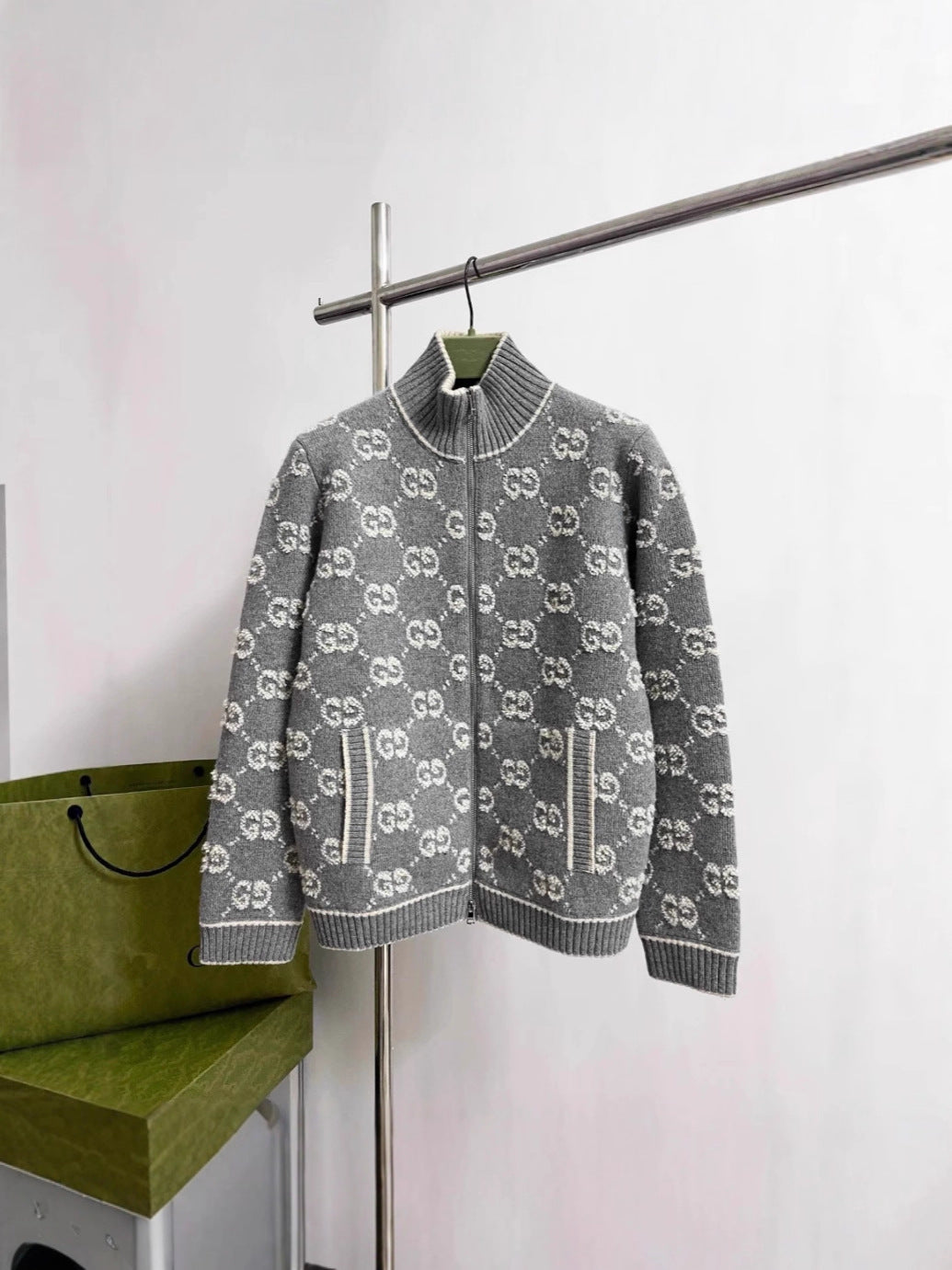 Version Knitted Long Sleeve Full Printed Three-dimensional Women's Sweater