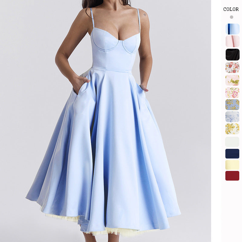 Women's Summer High-grade Princess French Mesh Large Dress