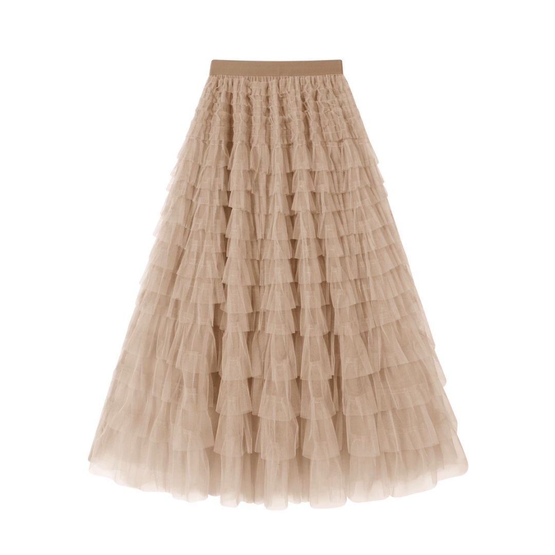 Women's Strictly Selected Summer Fashion Mesh Tiered Skirt