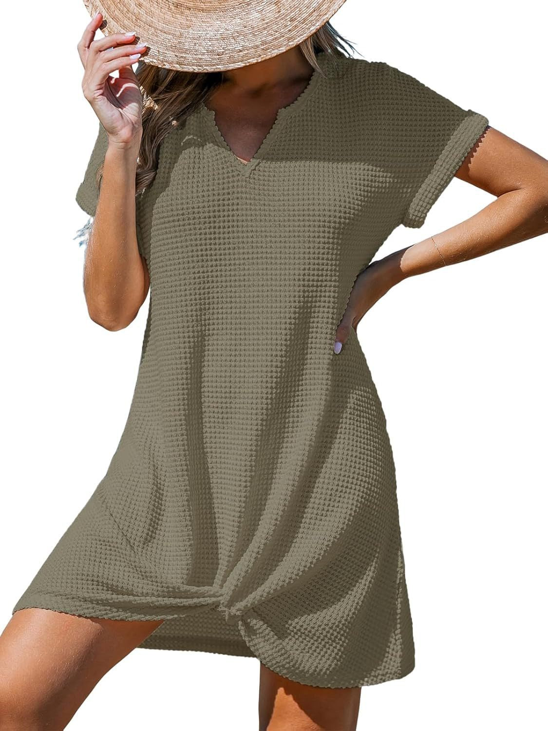 Women's Beach Sun Protection Casual Twist Dress
