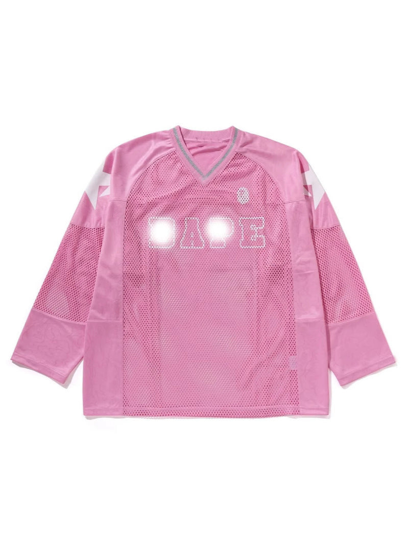 Women's & Men's Street Personality Round Neck Pullover Jersey Long Sleeve Tops