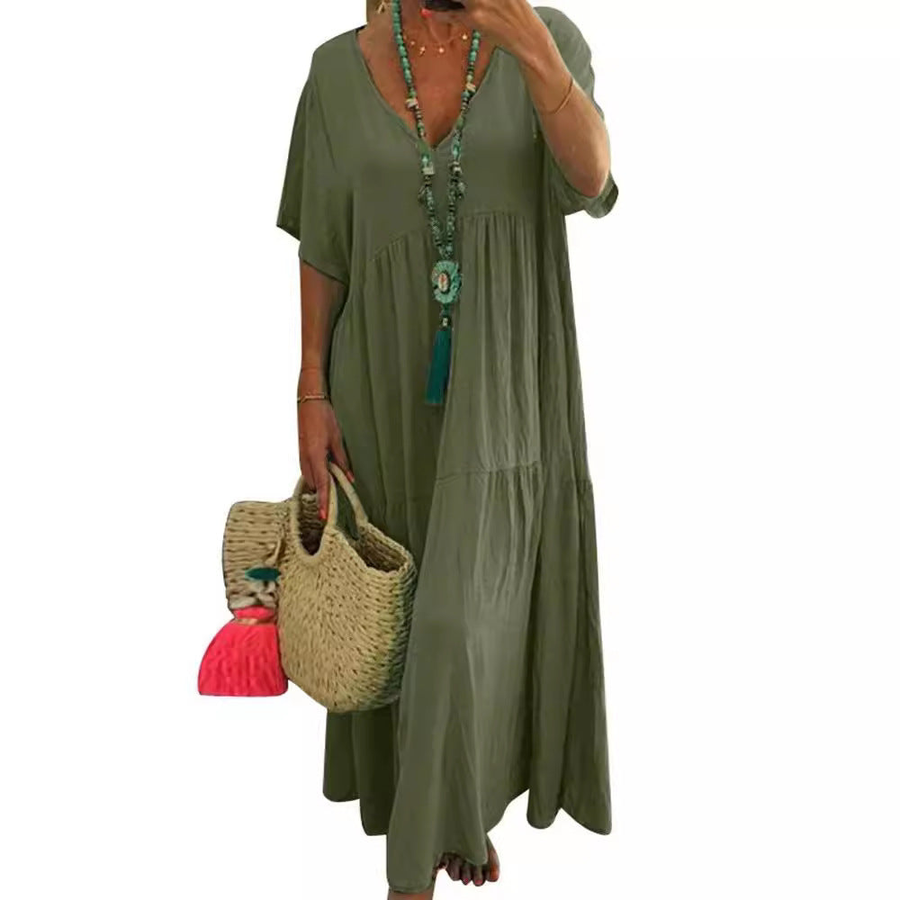 Elegant Classic Irregular Long Large Hem Dress