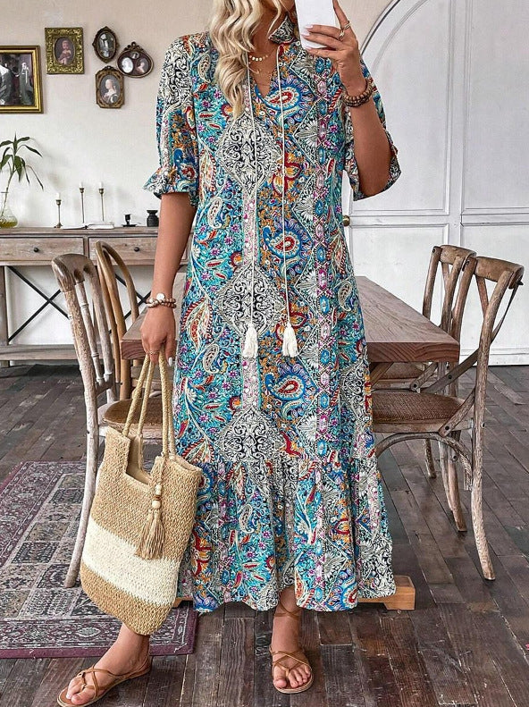 Charming Women's Casual Paisley Print Vacation Skirts