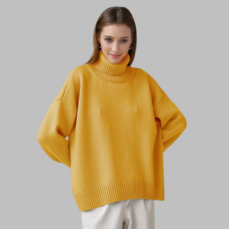 Women's Solid Color Turtleneck Loose Classic Price Women's Sweater