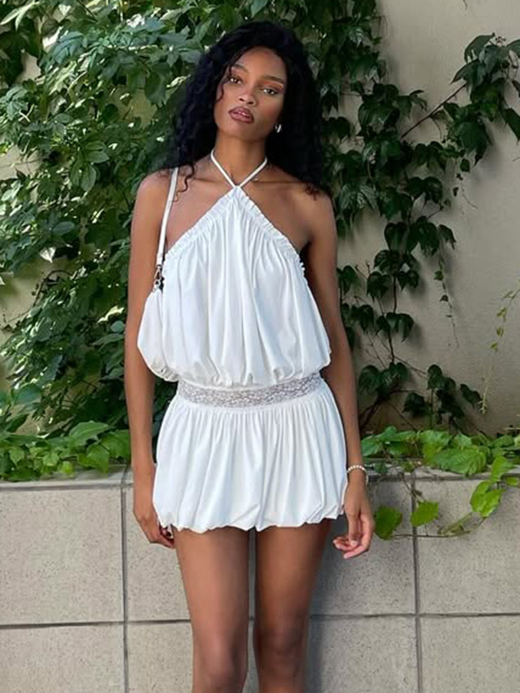 Women's Beautiful Back Halter Sexy Slimming Summer Dress