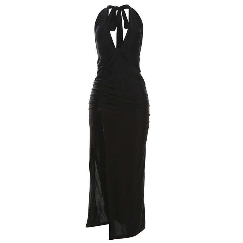 Personality Deep V Sexy Hot Sleeveless High Waist Dress