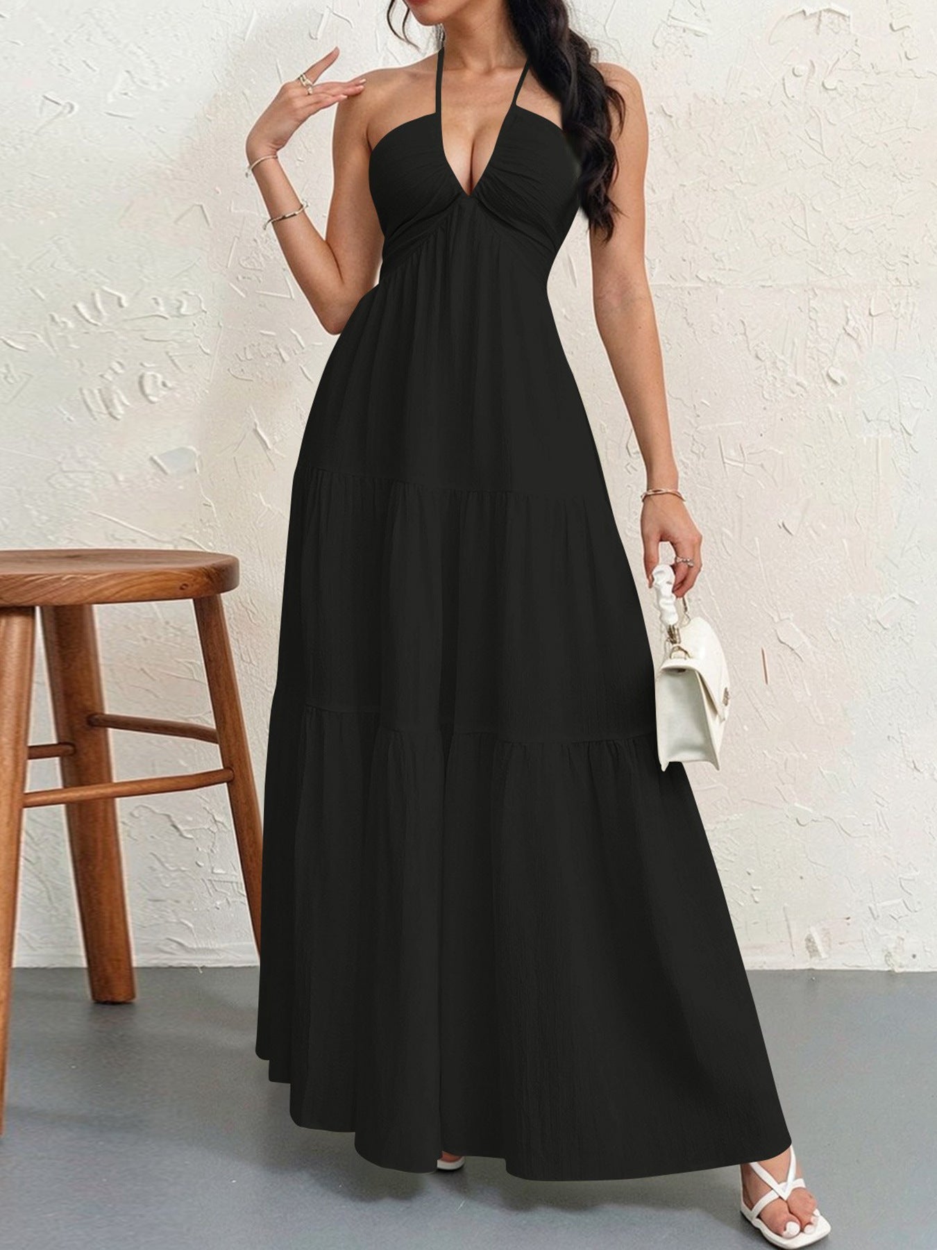 Unique Trendy Versatile Women's Summer Halter Dress