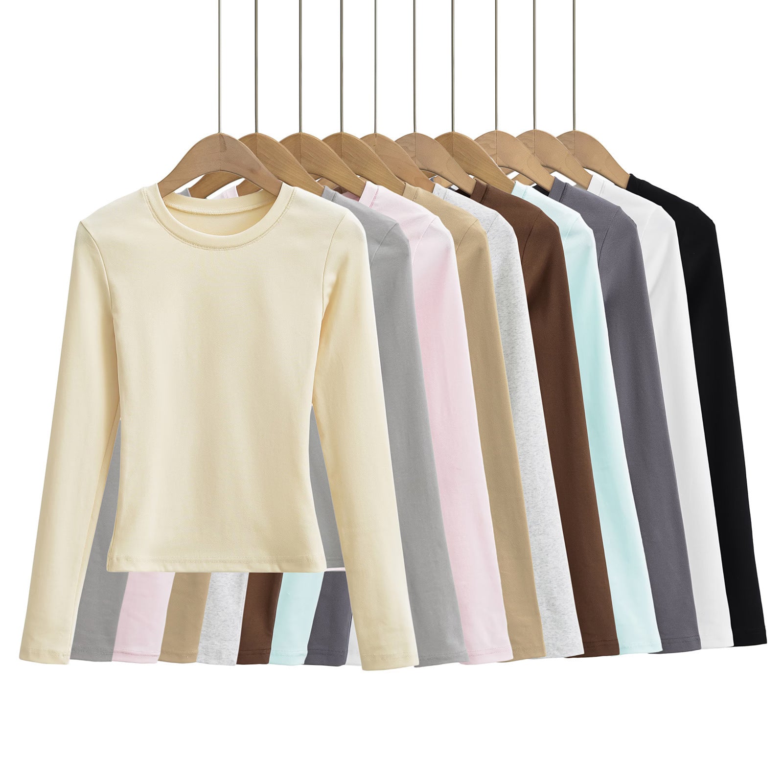 Hot Simple Basic Casual Round Neck Women's T-shirt
