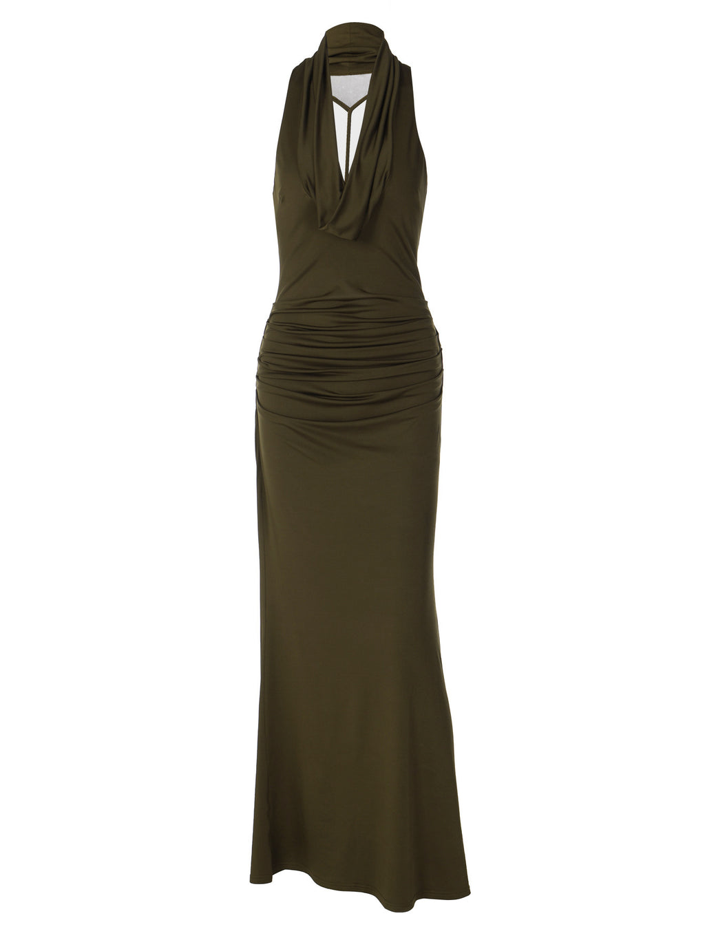 Women's Winter Fashion Sexy Backless Pleated Slim Dress