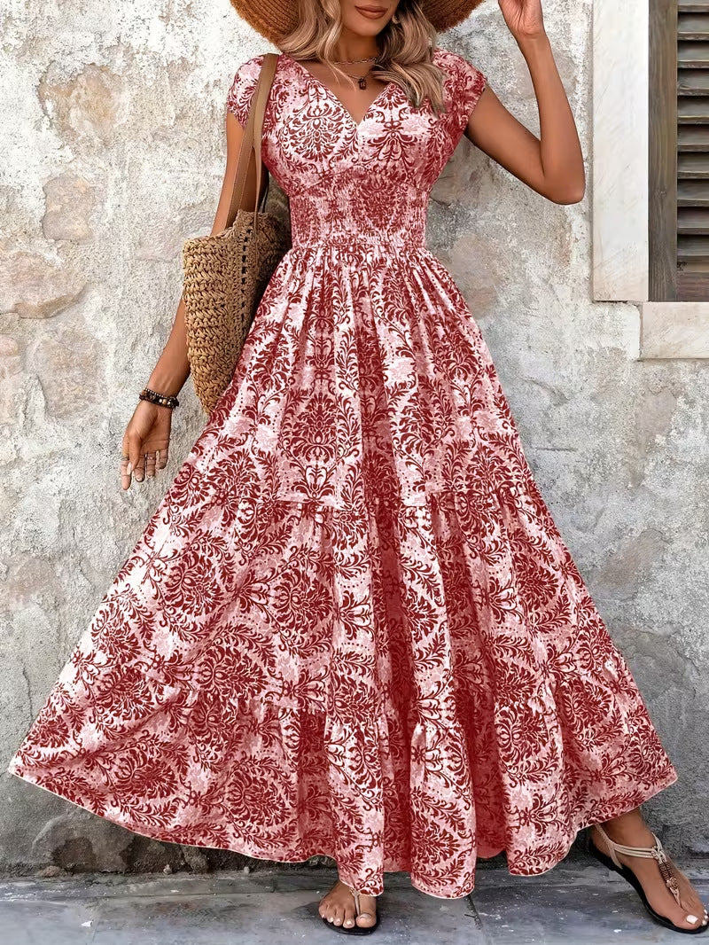 Pretty Classic Trendy Graceful Printed Long Dress