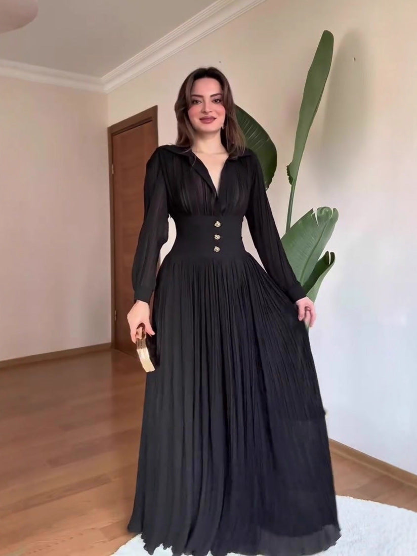 Women's Spring Noble Elegant Graceful Long Sleeves Dress