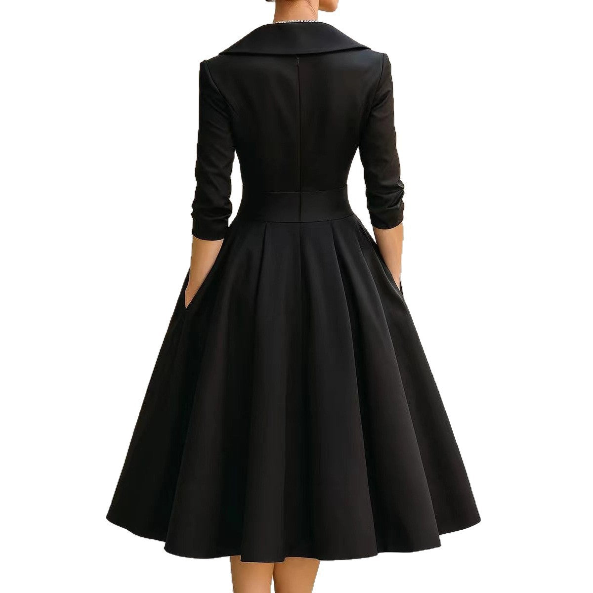 Women's Elegant Formal Waist Slimming Long Sleeve Dress