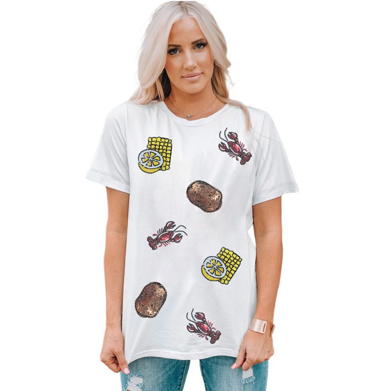 Women's Solid Color Casual Woman's Sleeve Pullover Round Tops
