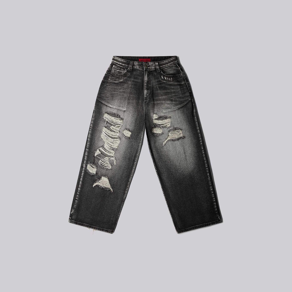 Women's & Men's Washed Retro High Street Tide Trousers Women's Jeans