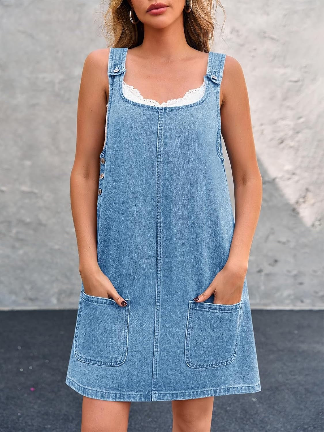 Women's Summer Denim Suspender Fashion Casual Skirts
