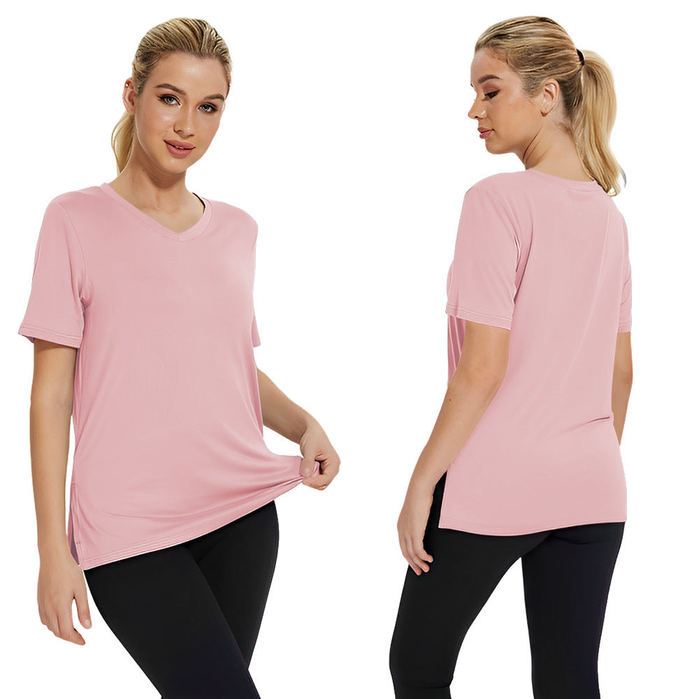 Women's Simple Fashion Pure Color Loose Split Clothing