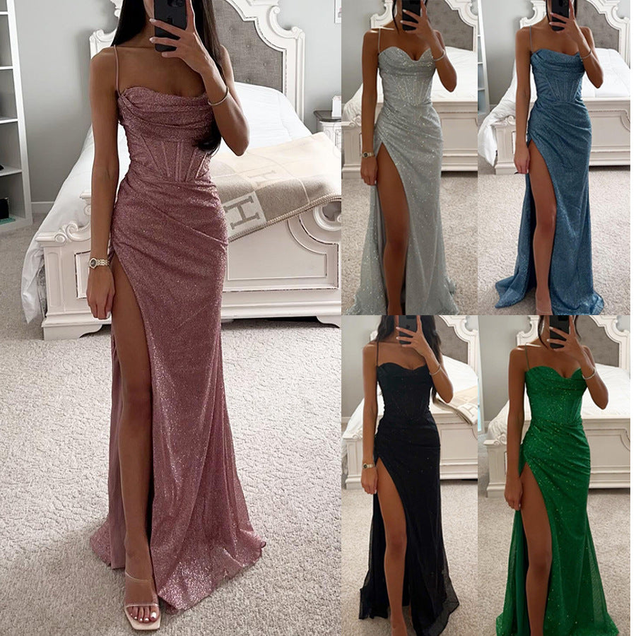 Women's Party Fashion Suspenders Loose Casual Slit Clothing
