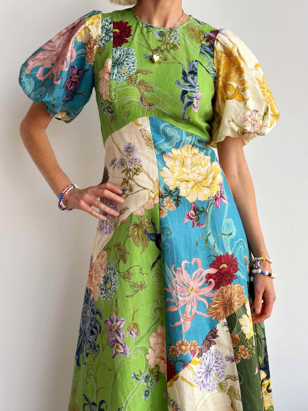 Personalized Iti Lantern Sleeve Casual Fashion Round Neck Dress