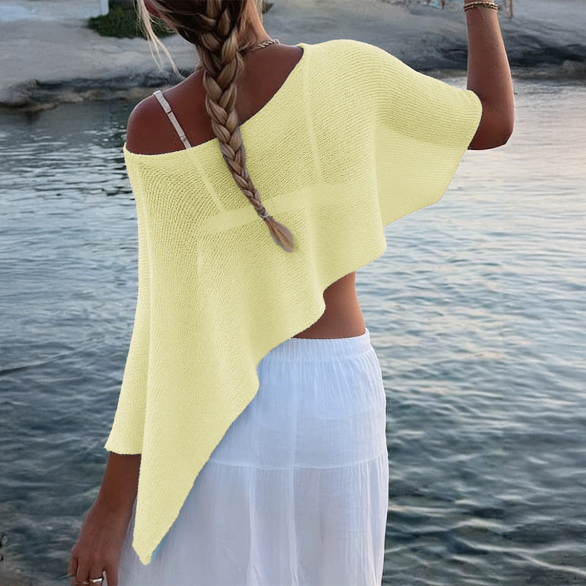 Women's Casual Vacation Versatile Shawl Woolen Summer Blouses