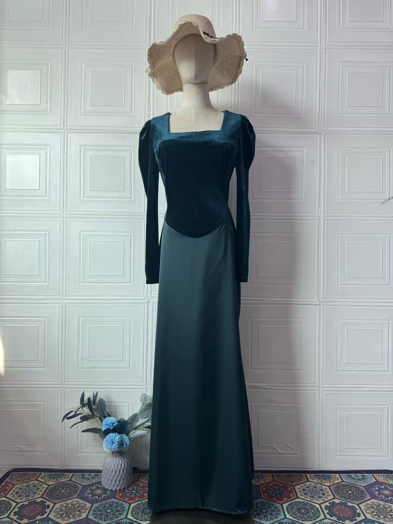 Autumn Vintage Court Style Long Sleeve Dress